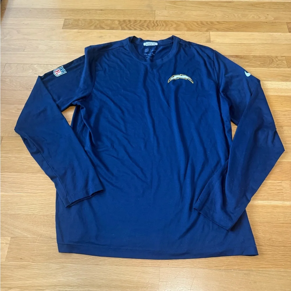 Men's Nike Navy Los Angeles Chargers Legend Logo Dri-FIT Long Sleeve T-Shirt  L - Picture 4 of 8